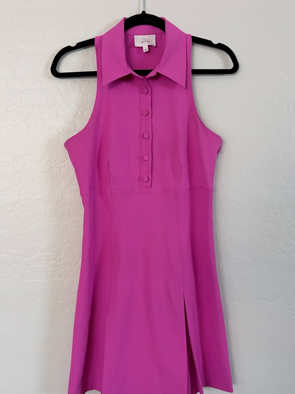 Cinq a Sept Cassette Pleated Collared Mini Dress Pink Lilac Size 2Listing Descri - Picture 3 of 15